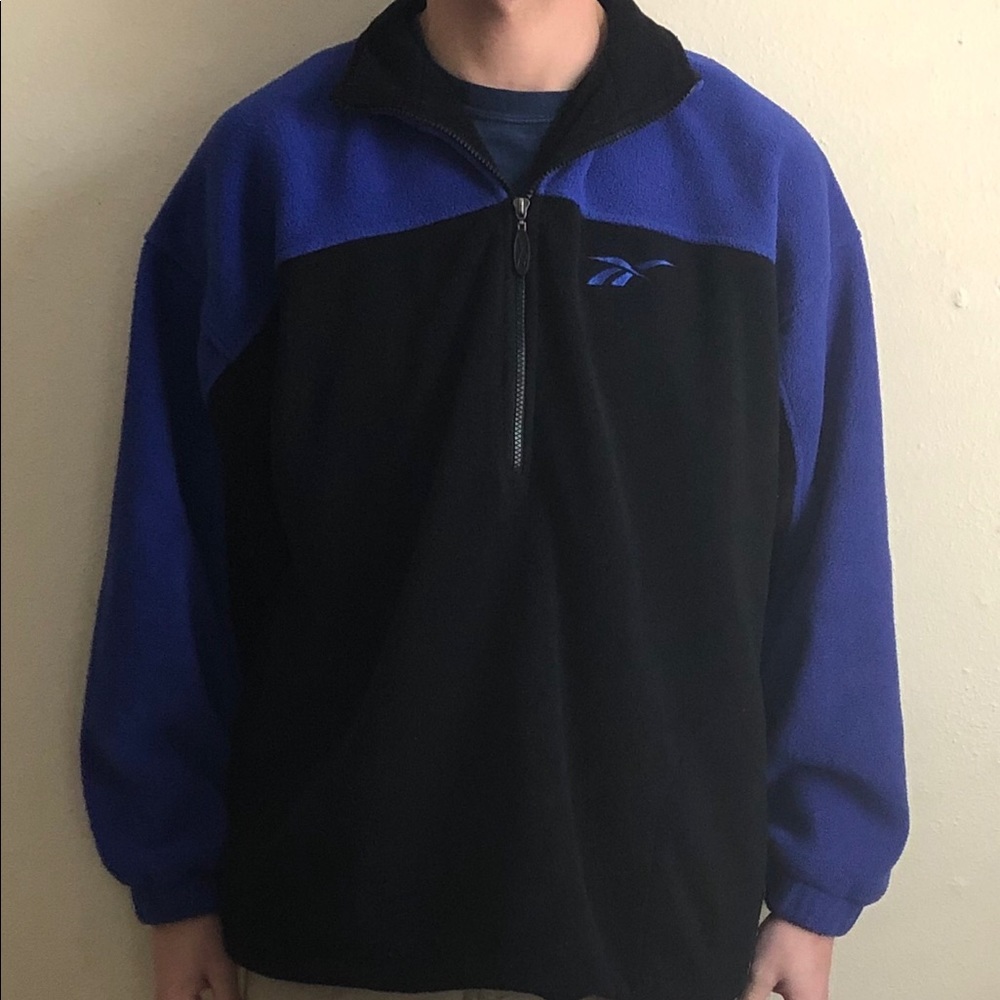 Retro Blue And Black Reebok Jacket